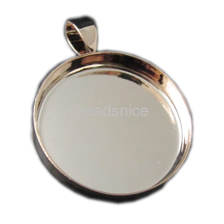 Vacuum real gold plating, More than 2 microns thick, pendant base,Brass,